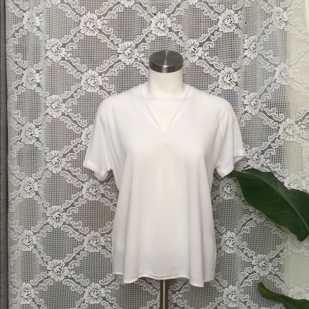 Jet by John Eshaya White Blouse Size S/P